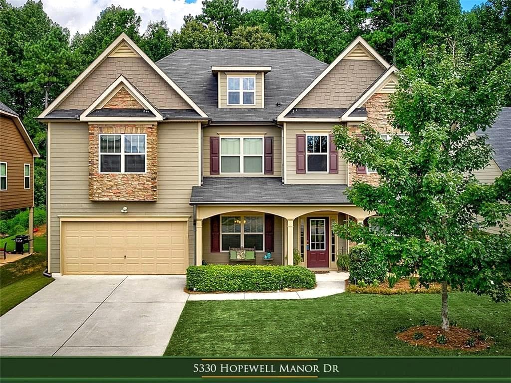 4 bedroom, 4,184 sq ft single family residence sold at 5330 Hopewell Manor Drive, Cumming, GA 30028