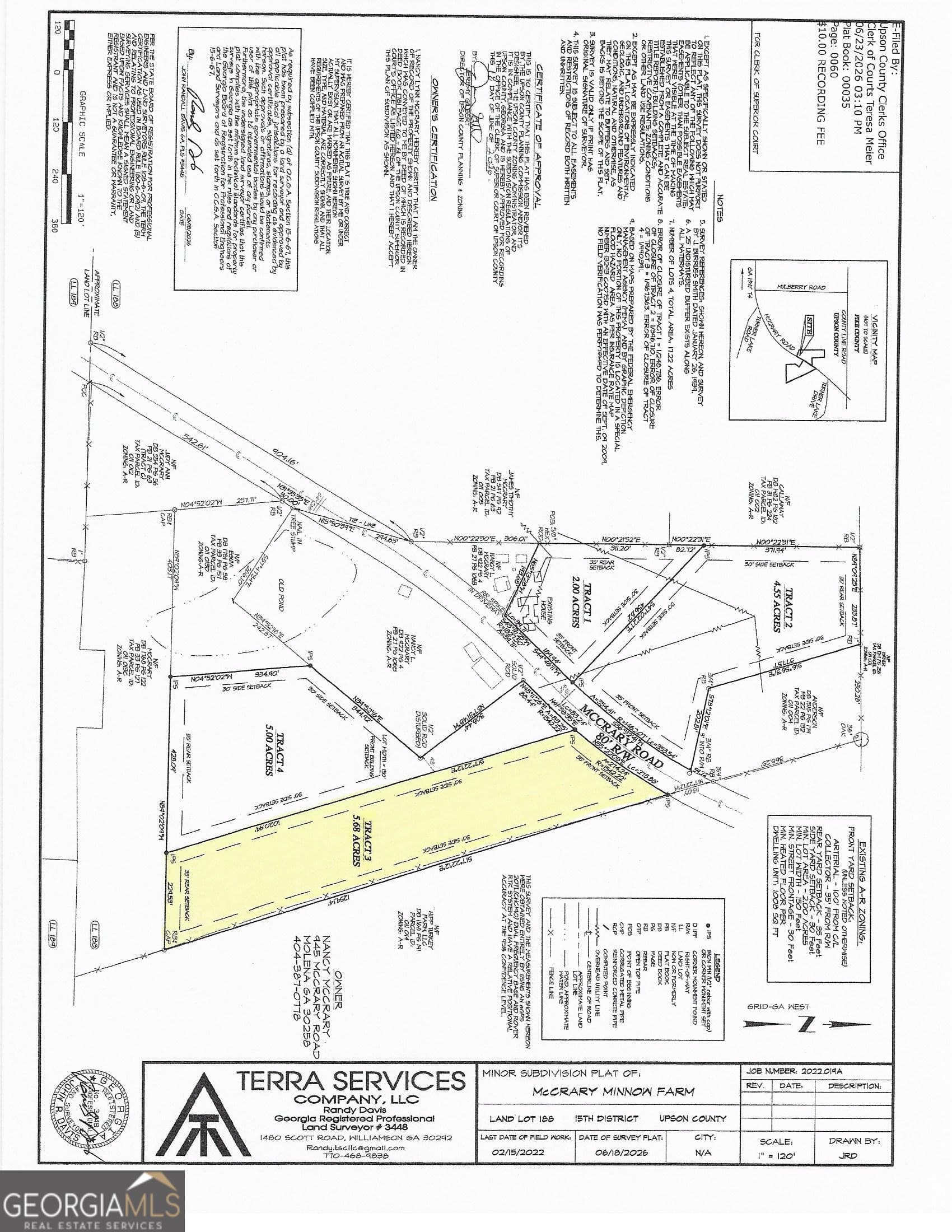 agriculture for sale at 0 McCrary Road TRACT 3, Molena, GA 30258