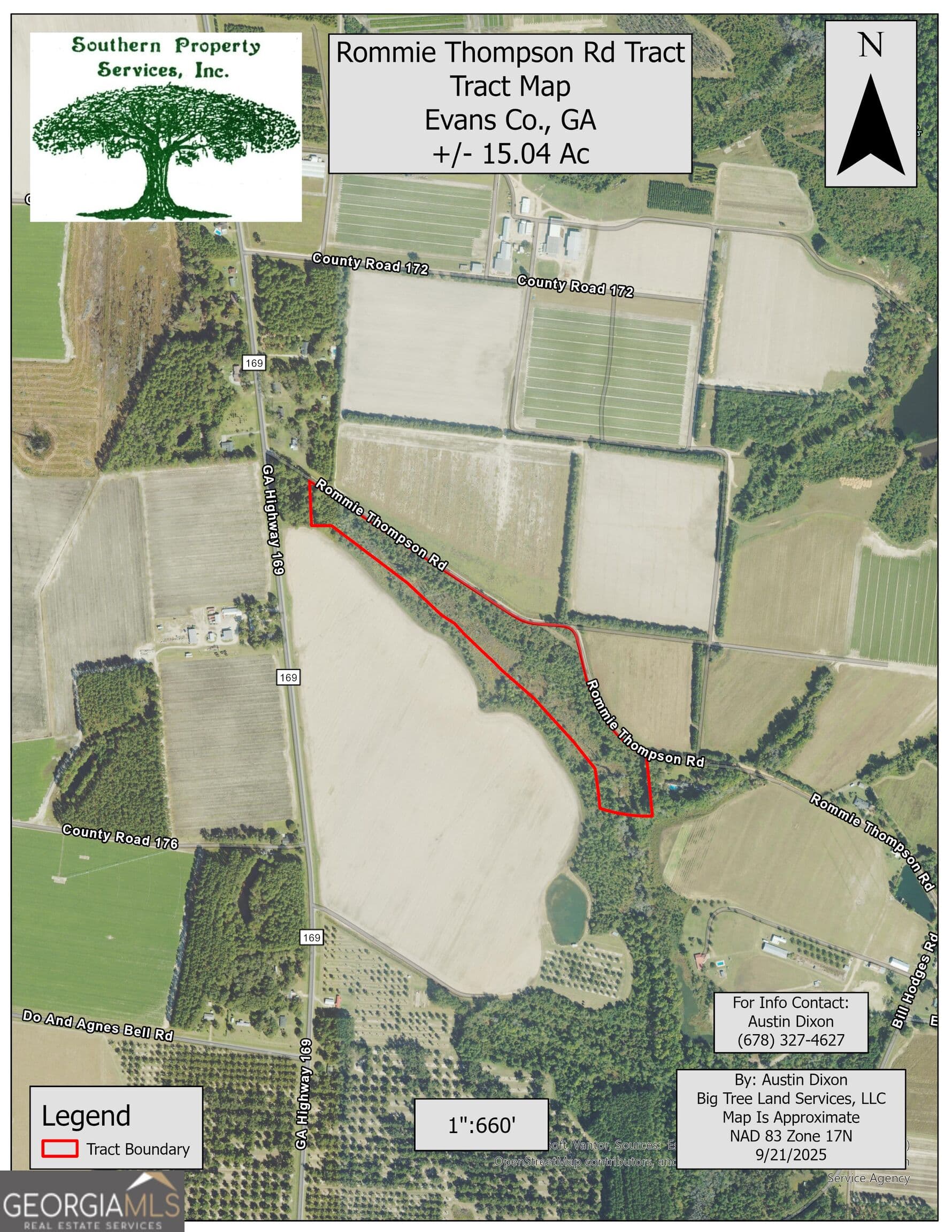 unimproved land for sale at 0 Rommie Thompson Road, Claxton, GA 30417