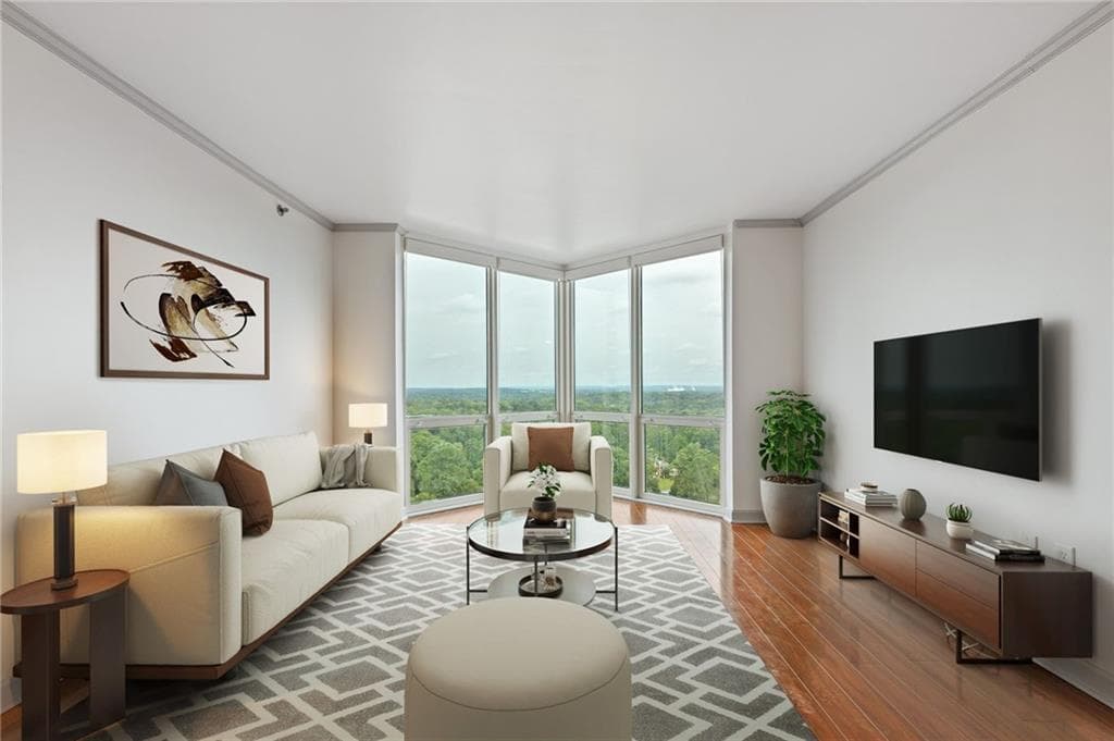 1 bedroom, 1 bathroom condominium sold at 2870 Pharr Court South 2407, Atlanta, GA 30305