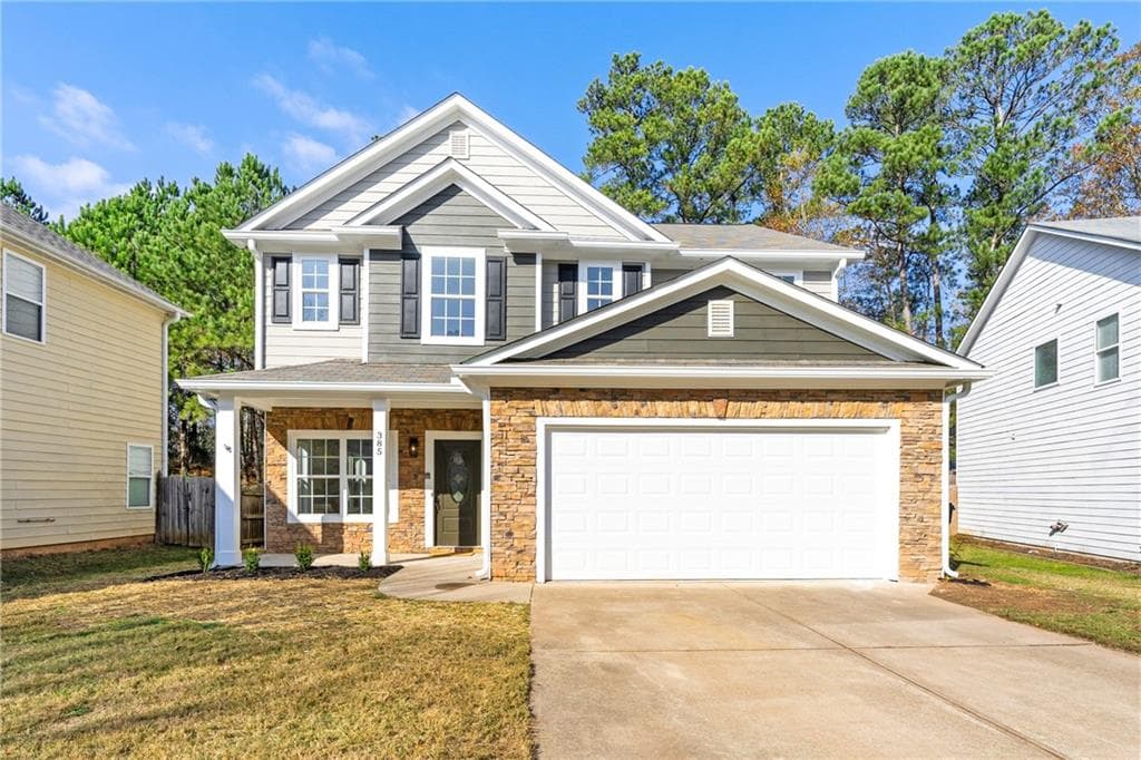 4 bedroom, 3 bathroom single family residence sold at 385 Parkmont Way, Dallas, GA 30132