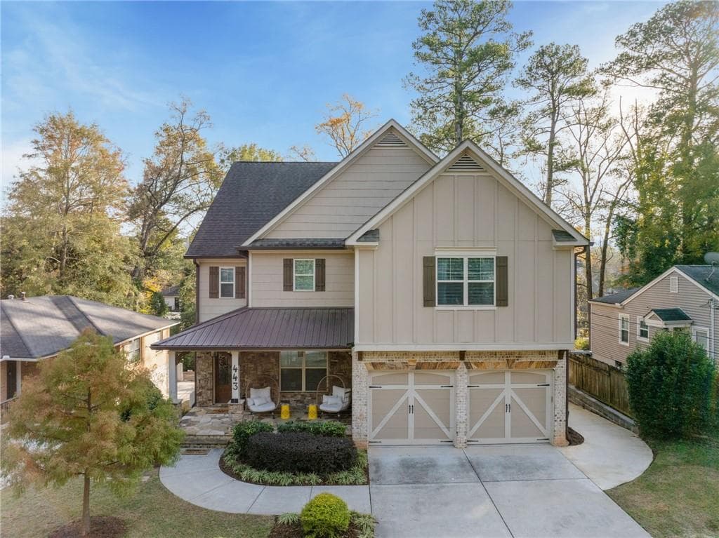 5 bedroom, 5 bathroom single family residence sold at 443 Wimbledon Road, Atlanta, GA 30324