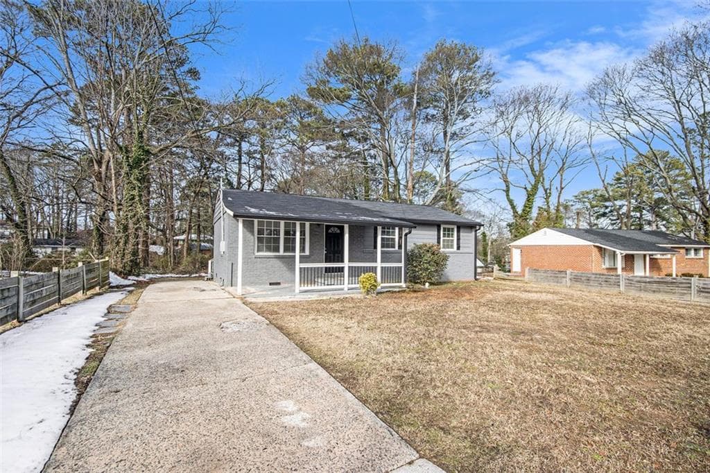 3 bedroom, 2 bathroom, 1,120 sq ft single family residence sold at 3349 RENAULT Road, Atlanta, GA 30354
