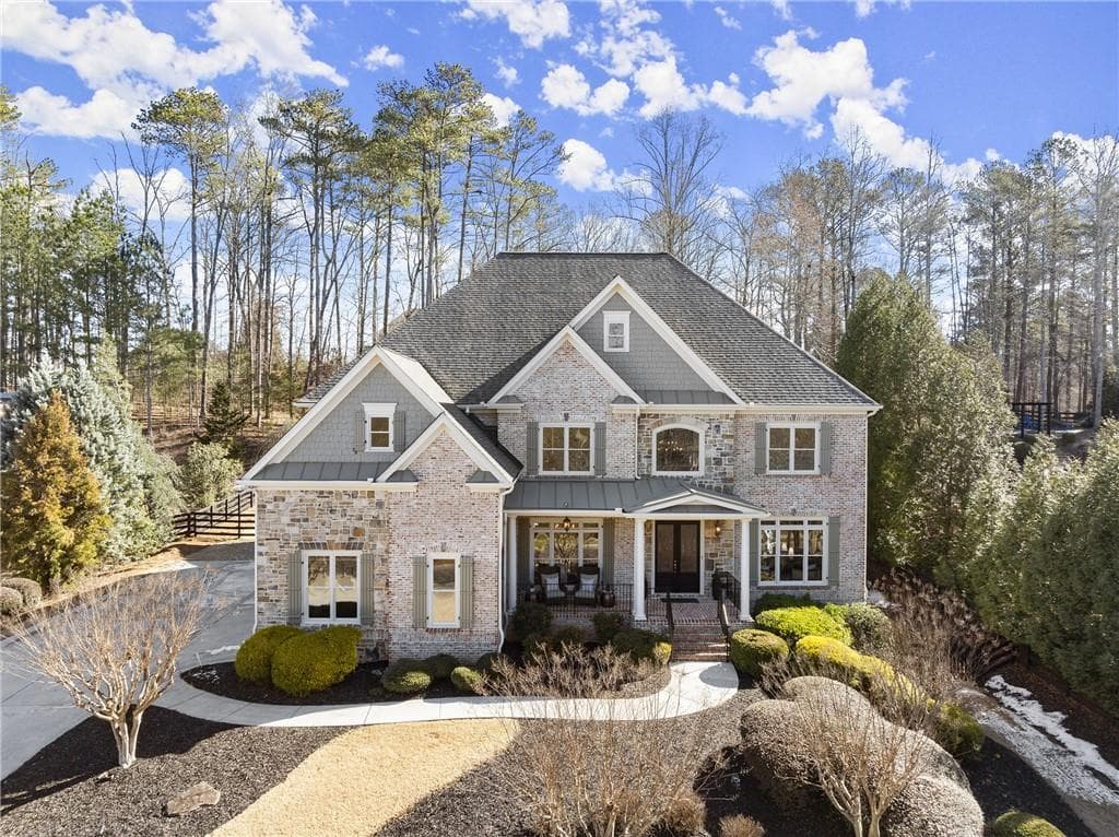 6 bedroom, 7 bathroom, 6,867 sq ft single family residence sold at 161 Triple Crown Court, Alpharetta, GA 30004