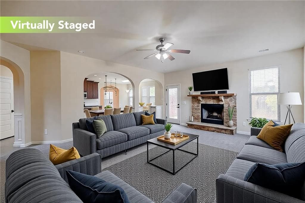 4 bedroom, 3 bathroom single family residence sold at 3535 Clarecastle Drive, Buford, GA 30519