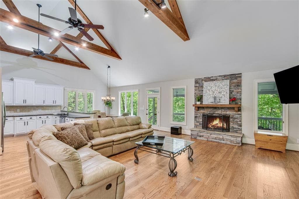 3 bedroom, 3 bathroom single family residence sold at 242 Toto Creek Drive, Dawsonville, GA 30534