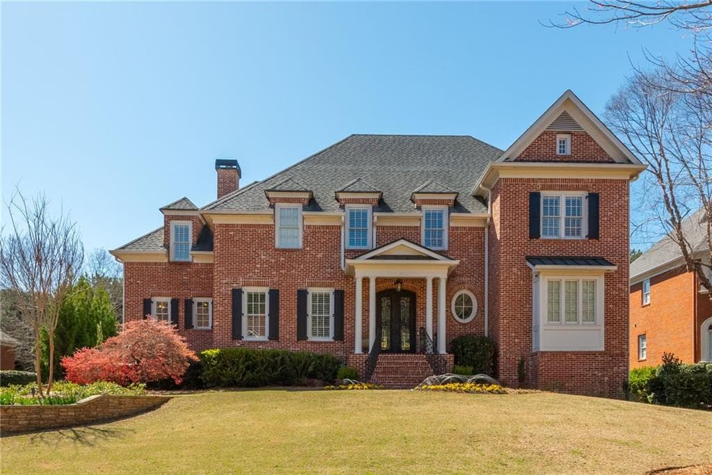 5 bedroom, 6 bathroom single family residence sold at 185 High Bluff Court, Johns Creek, GA 30097