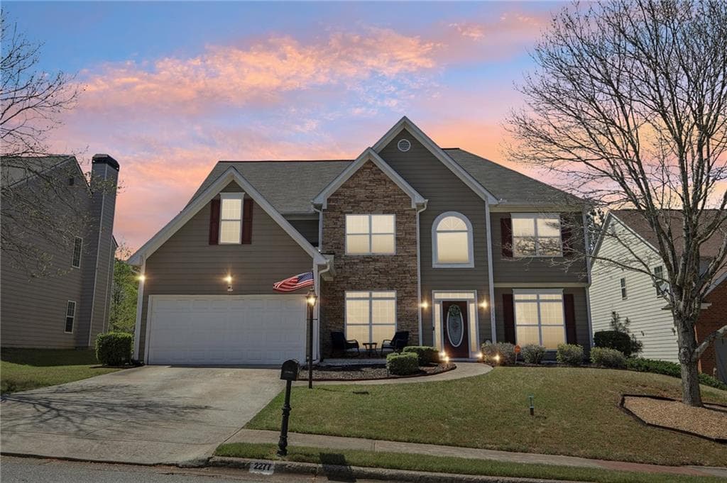 4 bedroom, 3 bathroom single family residence sold at 2277 Shady Maple Trail, Loganville, GA 30052