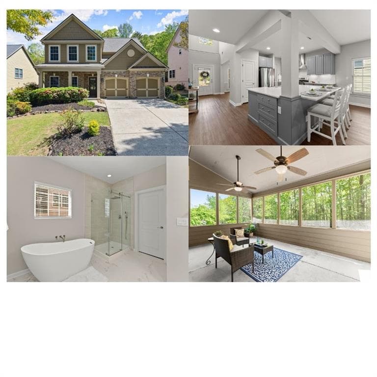 4 bedroom, 3 bathroom single family residence sold at 7836 Keepsake Lane, Flowery Branch, GA 30542
