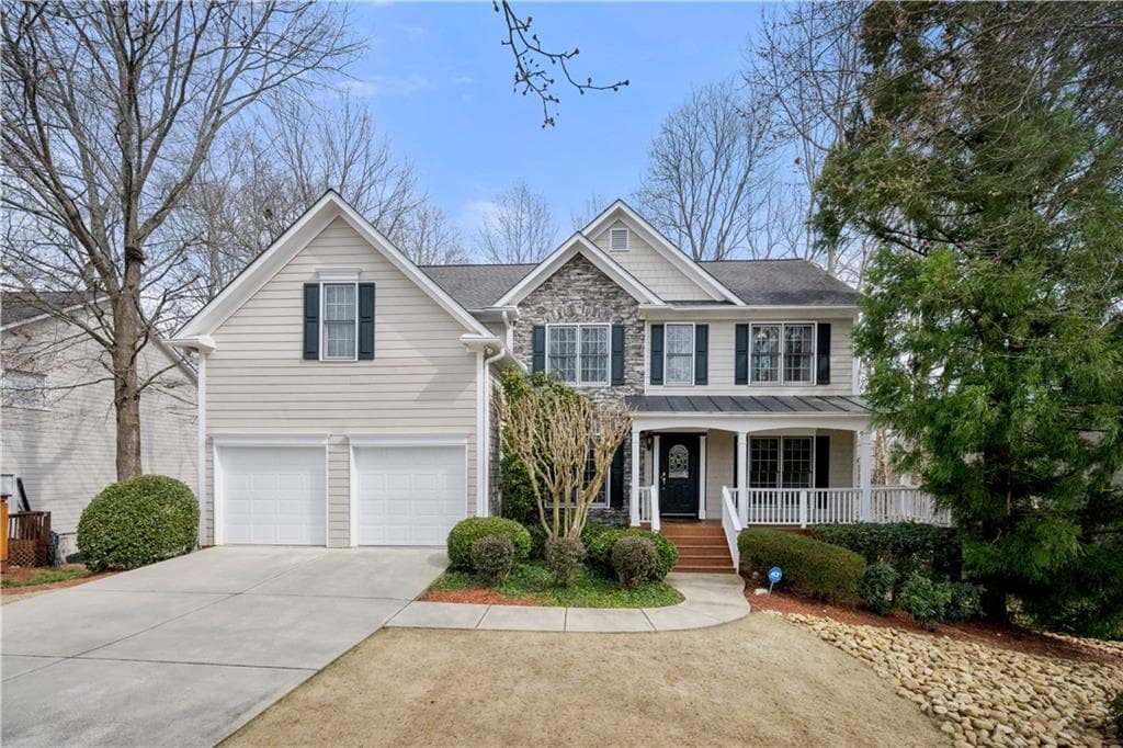 5 bedroom, 4 bathroom single family residence sold at 1810 Valley Brook Drive, Alpharetta, GA 30005