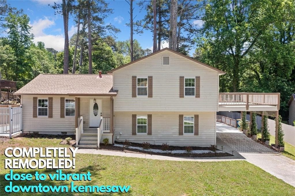 3 bedroom, 2 bathroom single family residence sold at 3050 WOODLAND Drive, Kennesaw, GA 30152