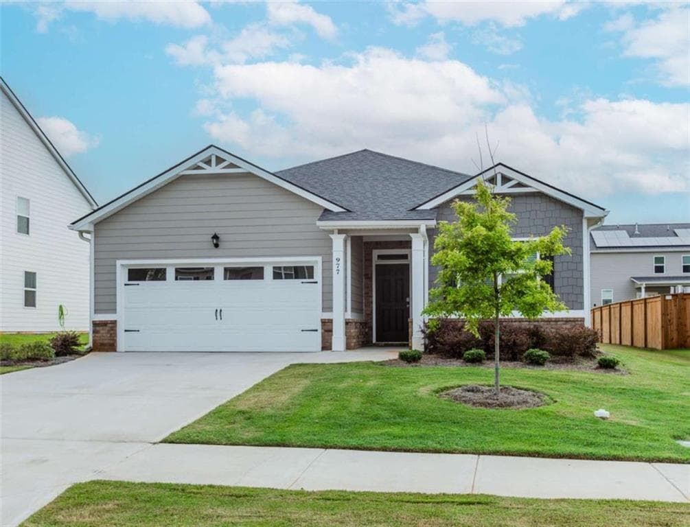 3 bedroom, 2 bathroom single family residence sold at 977 Daurian Drive, Statham, GA 30666