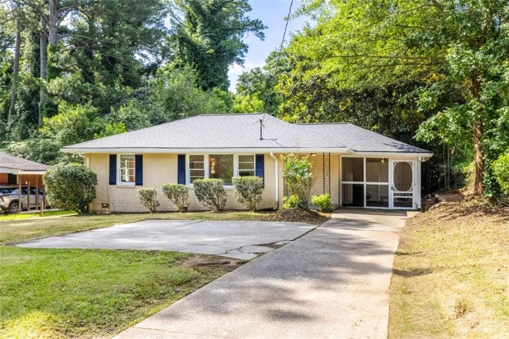 3 bedroom, 1 bathroom, 1,075 sq ft single family residence sold at 3205 McAfee Road, Decatur, GA 30032