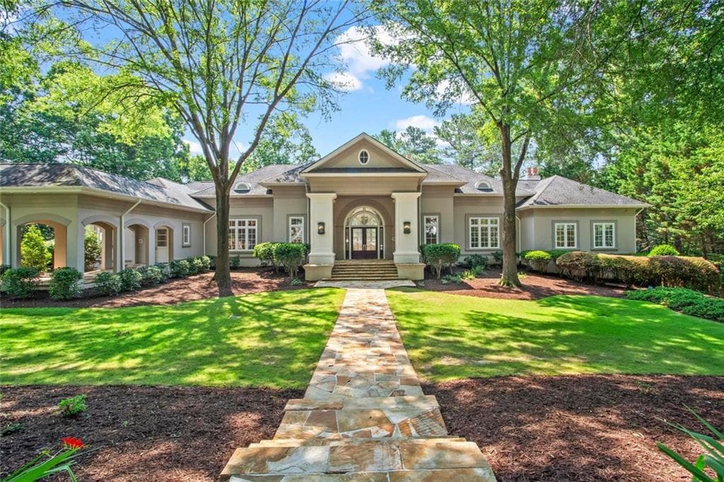 5 bedroom, 7 bathroom, 12,436 sq ft single family residence sold at 9335 Colonnade Trail, Johns Creek, GA 30022