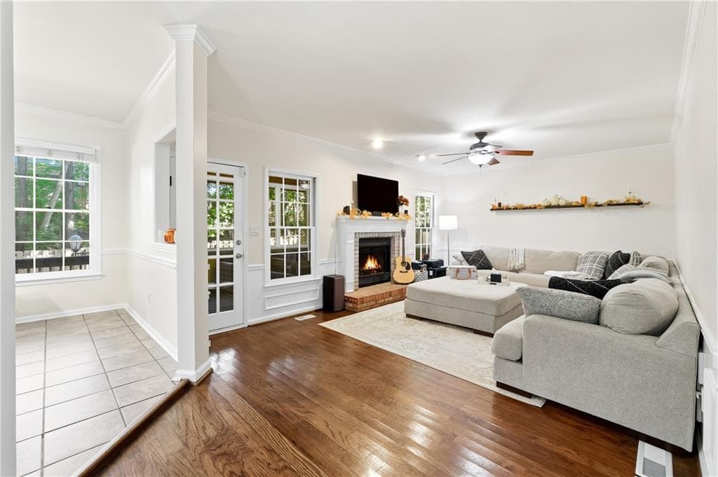 4 bedroom, 3 bathroom, 1,966 sq ft single family residence sold at 1388 Chatley Way, Woodstock, GA 30188