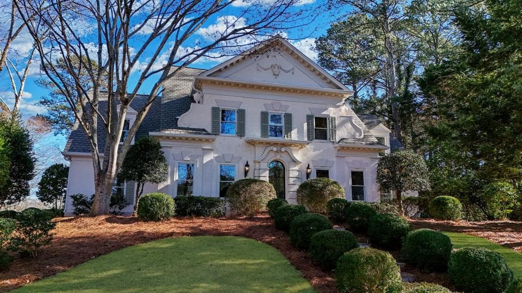 5 bedroom, 5 bathroom, 6,643 sq ft single family residence sold at 4375 Old Wesleyan Woods, Johns Creek, GA 30022