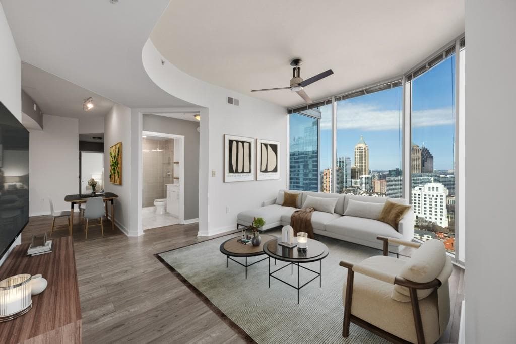 2 bedroom, 2 bathroom, 1,168 sq ft condominium sold at 860 Peachtree Street 2401, Atlanta, GA 30308