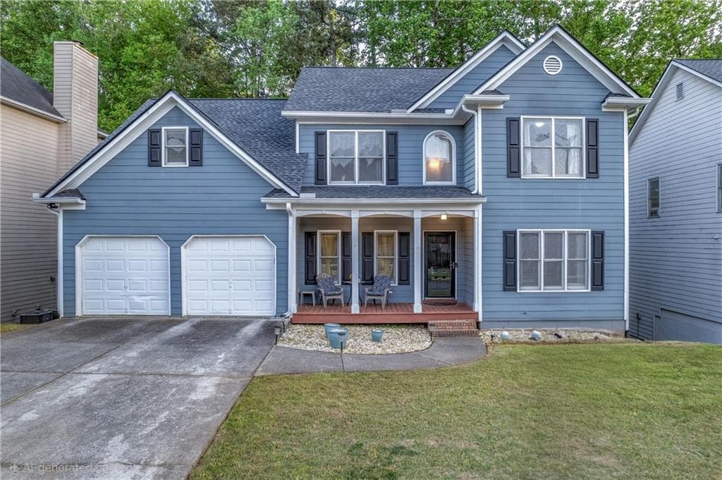 4 bedroom, 3 bathroom, 2,161 sq ft single family residence under contract at 4321 Clairesbrook Lane, Acworth, GA 30101