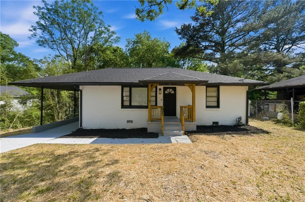 3 bedroom, 2 bathroom, 1,064 sq ft single family residence sold at 445 Carey Drive, Atlanta, GA 30315