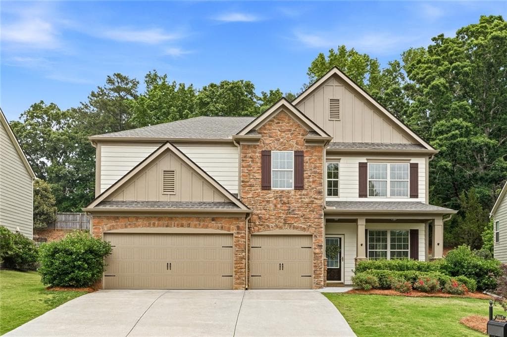 6 bedroom, 4 bathroom, 3,753 sq ft single family residence sold at 5845 Willow Oak Pass, Cumming, GA 30040