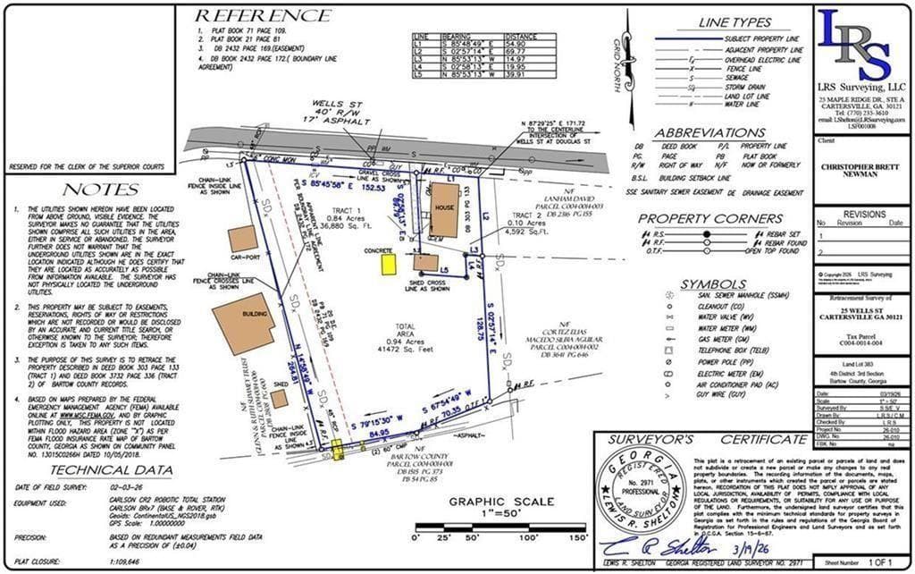 1 bedroom, 1 bathroom, 1,725 sq ft single family residence under contract at 25 Wells Street, Cartersville, GA 30120
