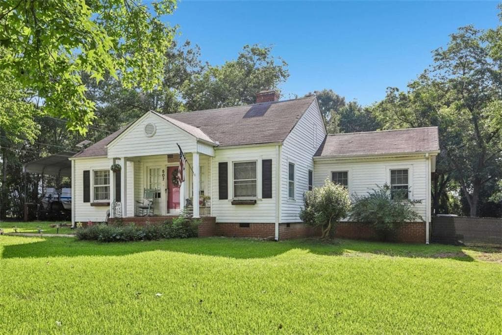 2 bedroom, 2 bathroom, 1,545 sq ft single family residence sold at 507 Stewart Avenue, Thomaston, GA 30286