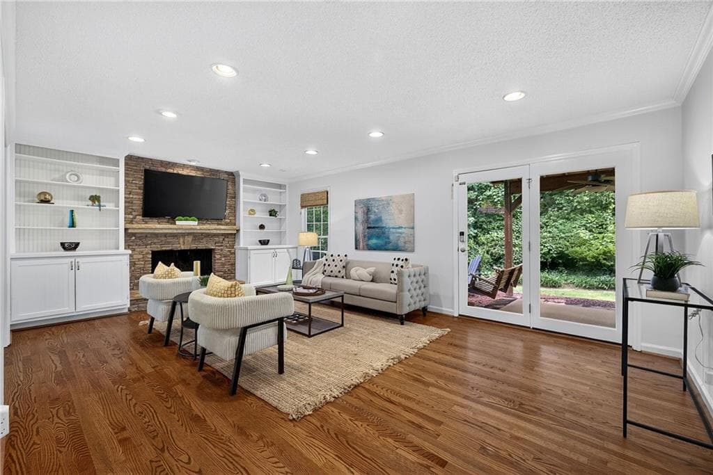 4 bedroom, 4 bathroom, 3,384 sq ft single family residence sold at 445 Cove Drive, Marietta, GA 30067