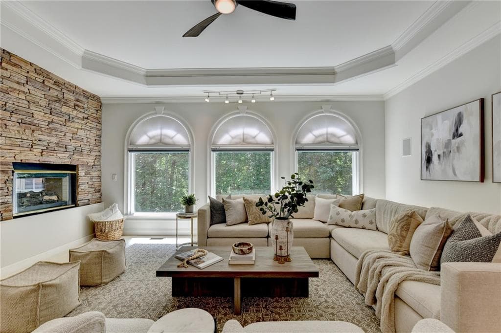 4 bedroom, 3 bathroom, 4,315 sq ft single family residence for sale at 3450 River Ferry Drive, Johns Creek, GA 30022