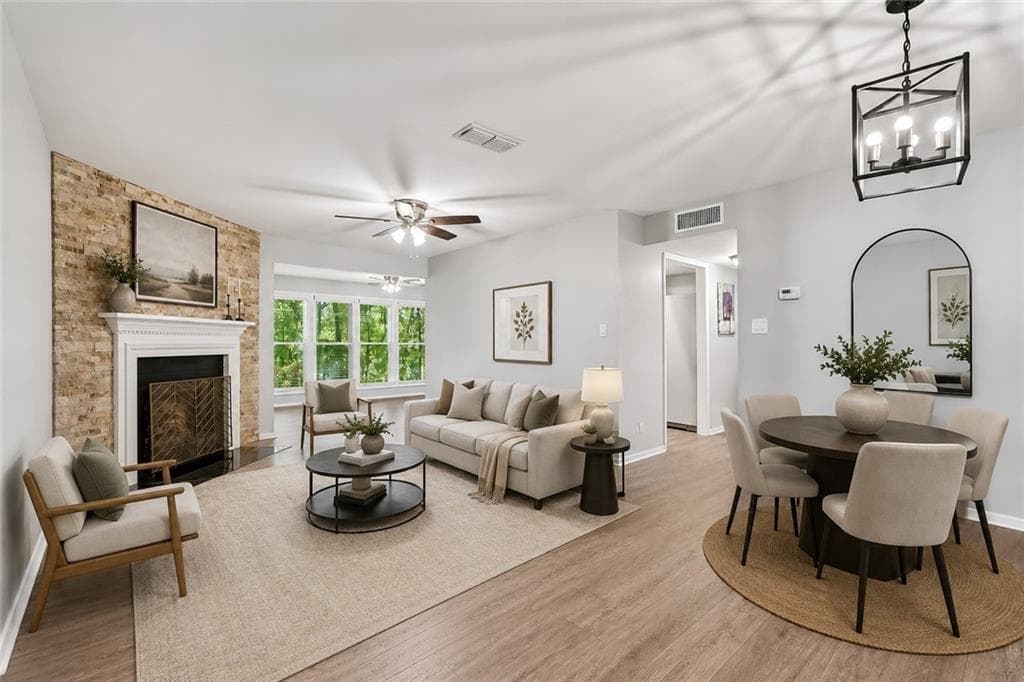 2 bedroom, 2 bathroom, 1,360 sq ft condominium for sale at 3019 Canyon Point Circle, Roswell, GA 30076