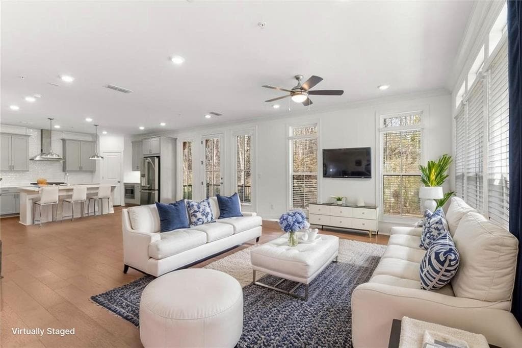 3 bedroom, 4 bathroom, 2,268 sq ft townhouse for sale at 445 Olmstead Way, Alpharetta, GA 30022