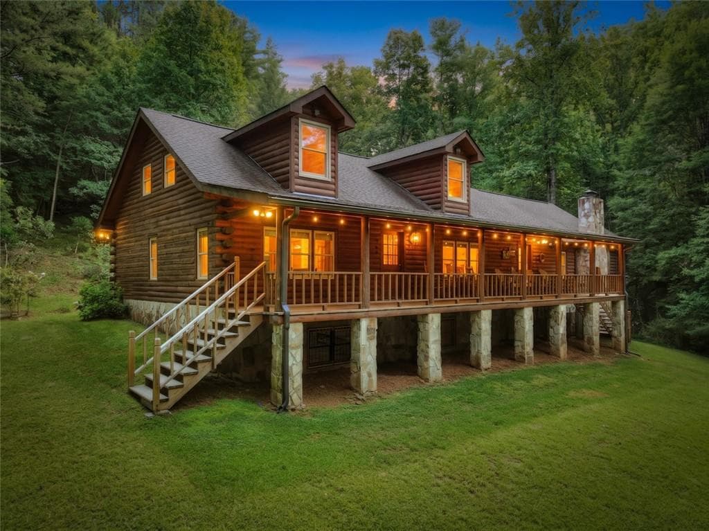 4 bedroom, 4 bathroom, 4,952 sq ft single family residence for sale at 7233 Shakerag Road, Ellijay, GA 30540