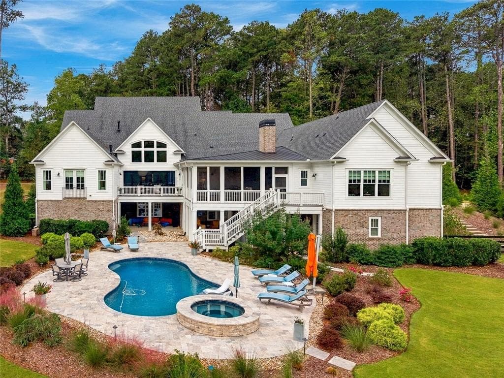 6 bedroom, 8 bathroom, 8,346 sq ft single family residence for sale at 1570 Redd Road, Milton, GA 30004