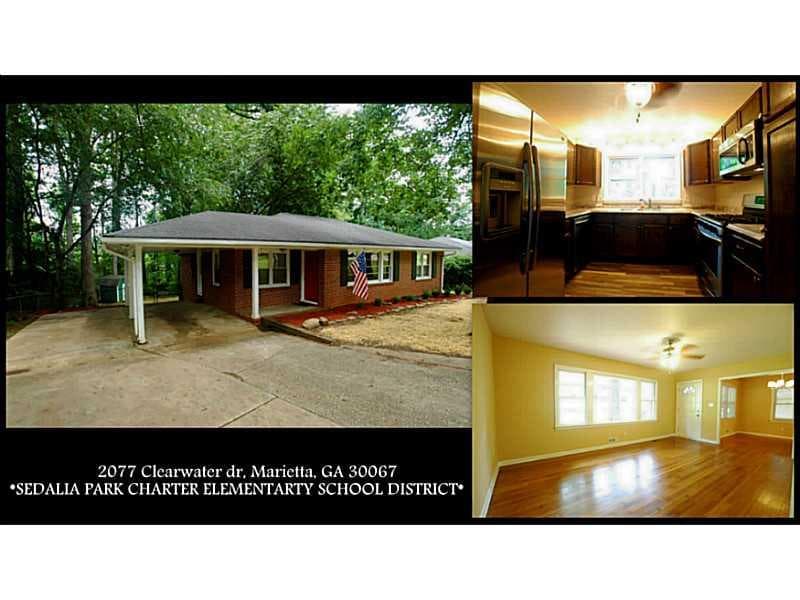 3 bedroom, 1,168 sq ft single family residence sold at 2077 Clearwater Drive, Marietta, GA 30067