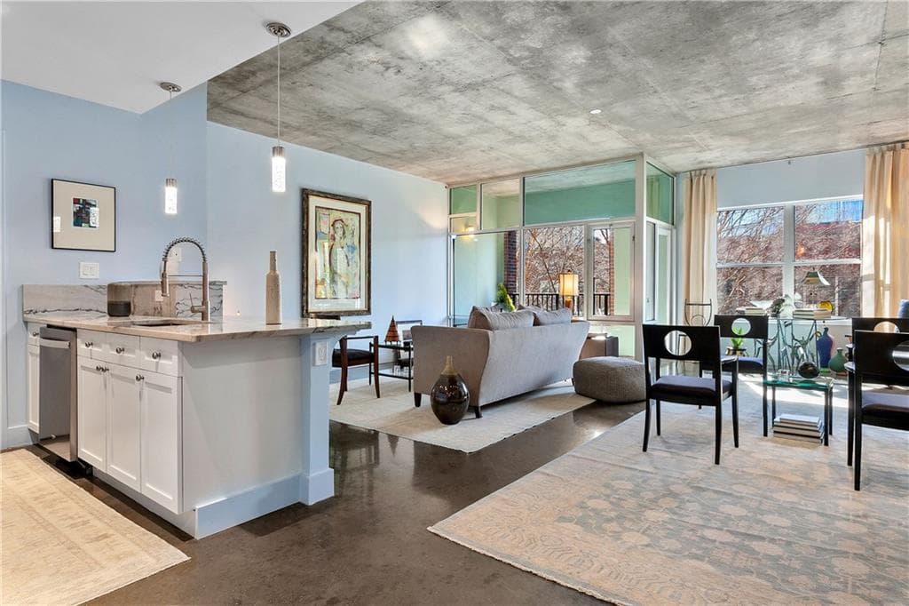 1 bedroom, 1 bathroom, 1,085 sq ft condominium sold at 845 Spring Street 224, Atlanta, GA 30308