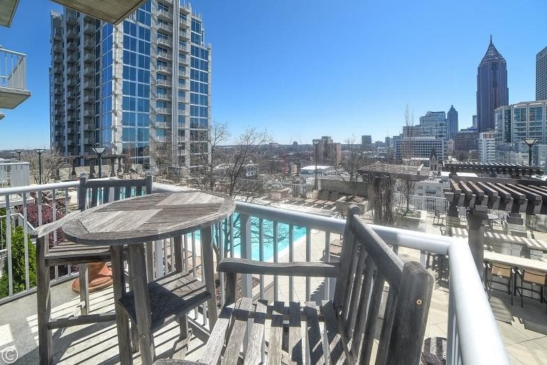 2 bedroom, 2 bathroom, 982 sq ft condominium sold at 855 Peachtree Street 1205, Atlanta, GA 30308
