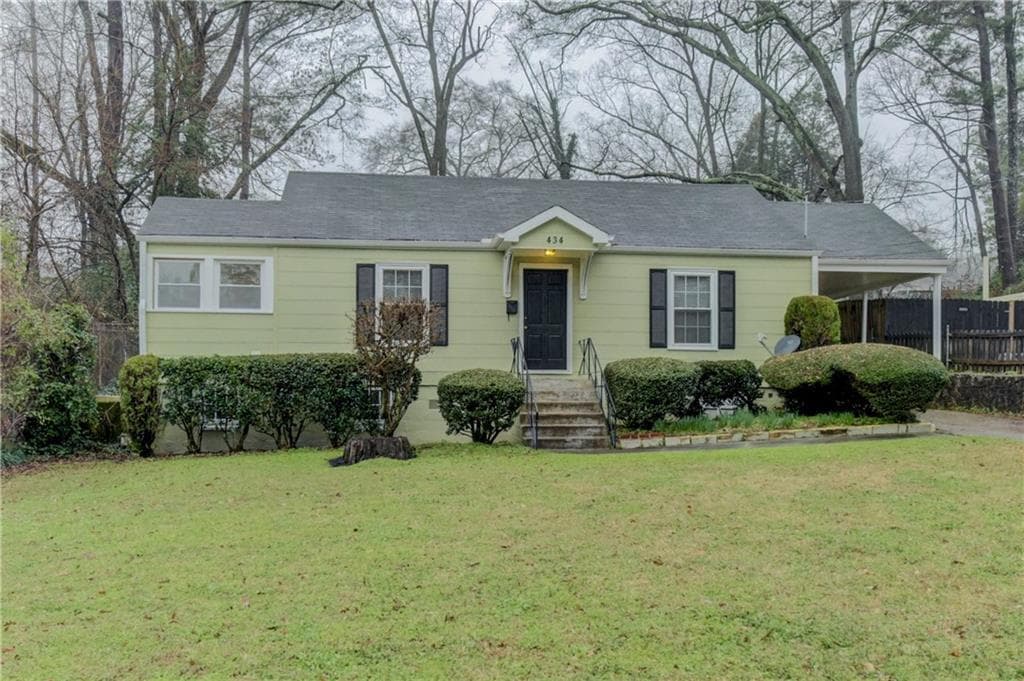 2 bedroom, 1 bathroom, 1,093 sq ft single family residence sold at 434 Medlock Road, Decatur, GA 30030
