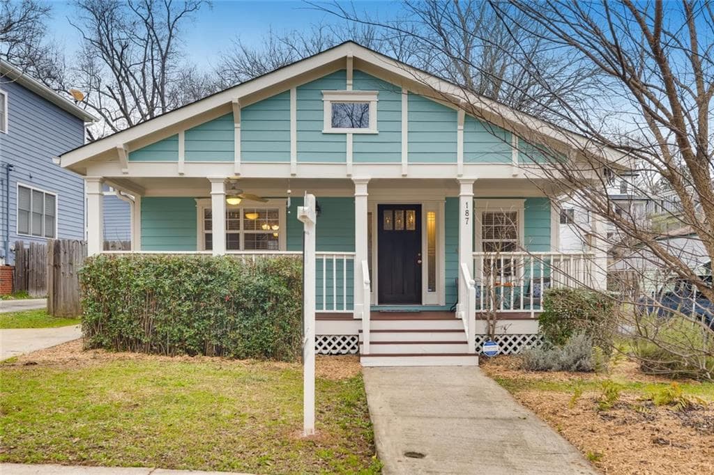 3 bedroom, 2 bathroom, 1,296 sq ft single family residence sold at 187 Warren Street, Atlanta, GA 30317