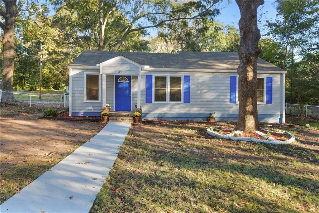 3 bedroom, 2 bathroom, 1,286 sq ft single family residence sold at 495 Mount Zion Road, Atlanta, GA 30354