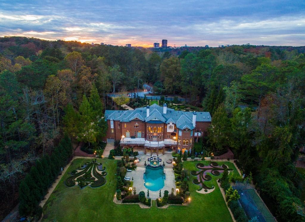 8 bedroom, 11 bathroom, 15,738 sq ft single family residence sold at 4455 Harris Trail, Atlanta, GA 30327