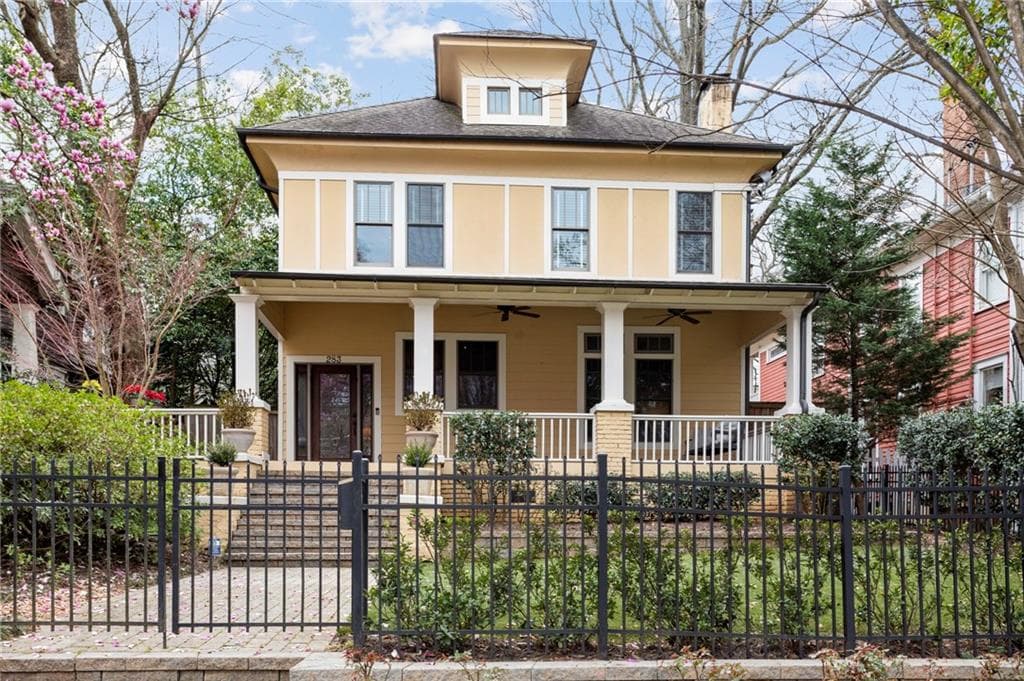 6 bedroom, 7 bathroom, 5,000 sq ft single family residence sold at 283 9th Street, Atlanta, GA 30309