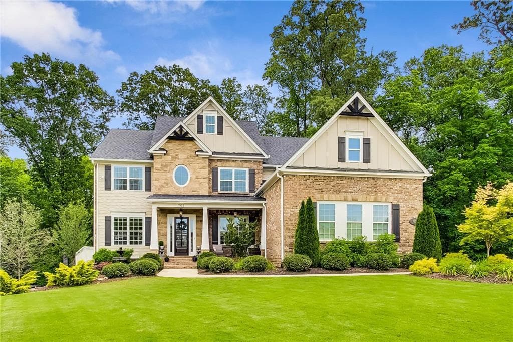 5 bedroom, 4 bathroom, 4,618 sq ft single family residence sold at 703 Yearling Way, Milton, GA 30004