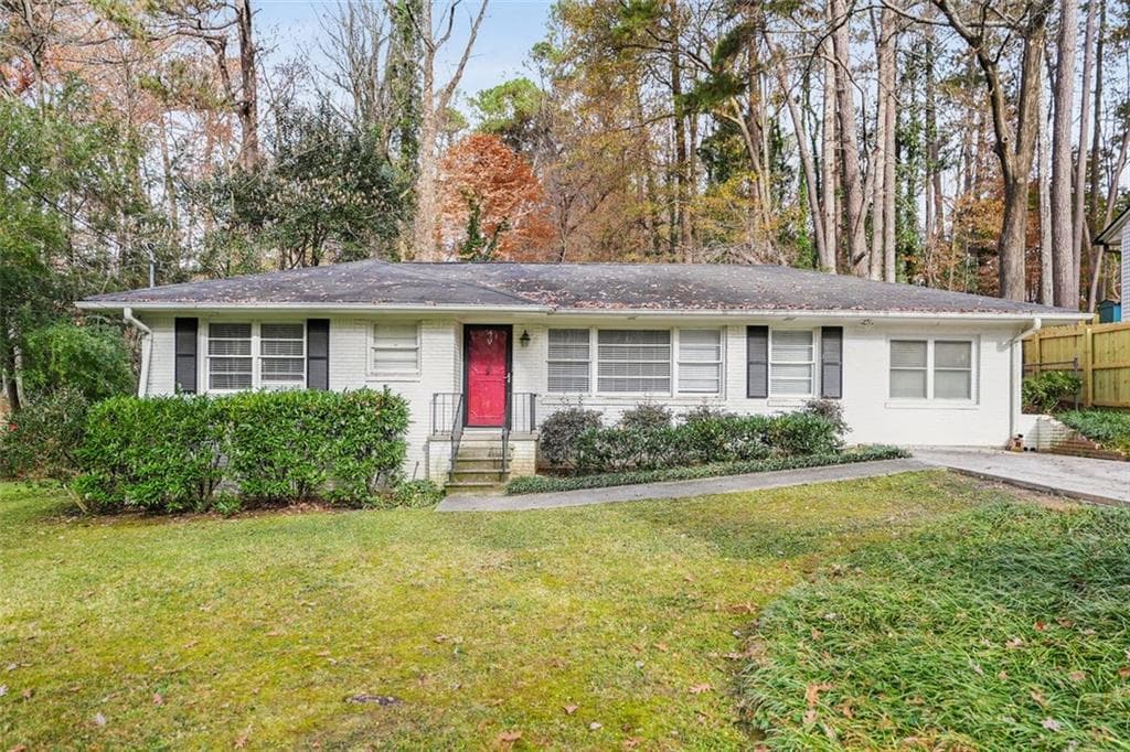 3 bedroom, 2 bathroom single family residence sold at 1284 Brookshire Lane, Brookhaven, GA 30319