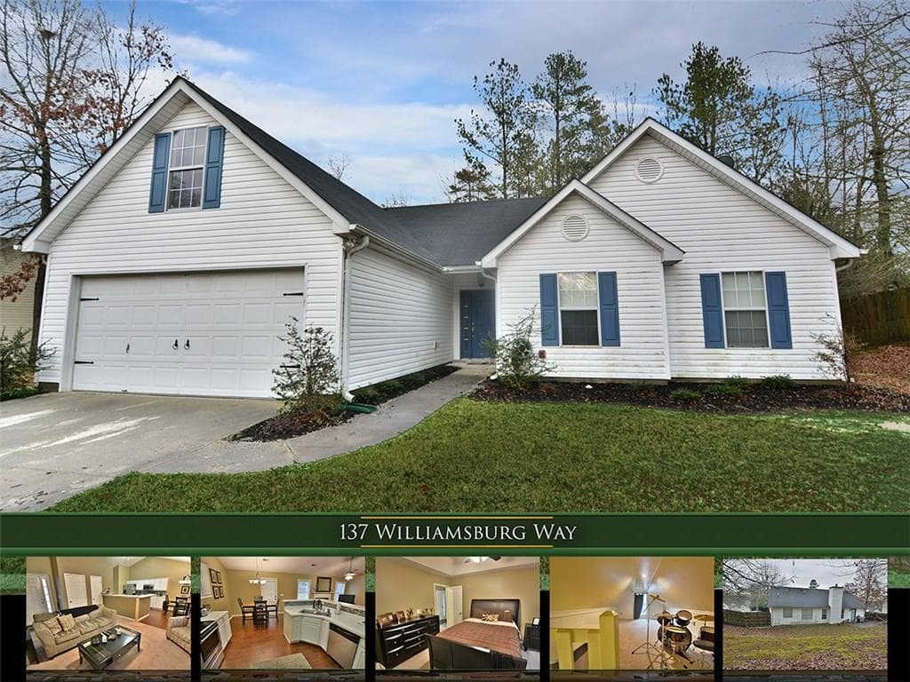 3 bedroom, 1,331 sq ft single family residence sold at 137 Williamsburg Way, Winder, GA 30680