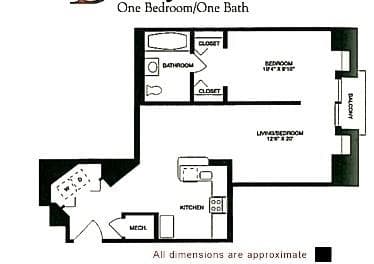 1 bedroom, 658 sq ft condominium sold at 199 14th Street 2201, Atlanta, GA 30309