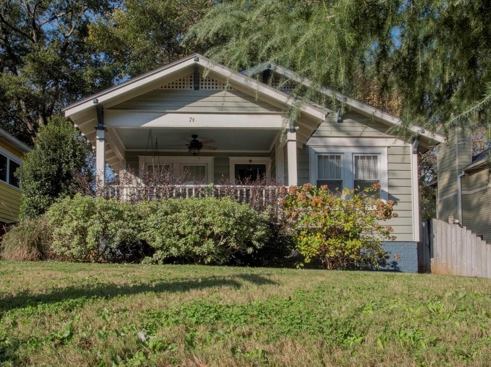 2 bedroom, 1,104 sq ft single family residence sold at 74 Rockyford Road, Atlanta, GA 30317